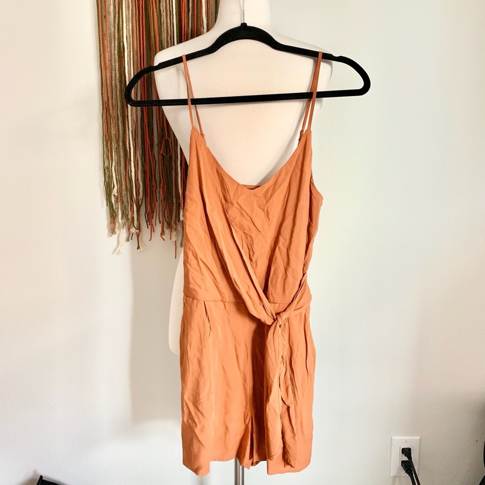 One clothing burnt orange romper nwt
